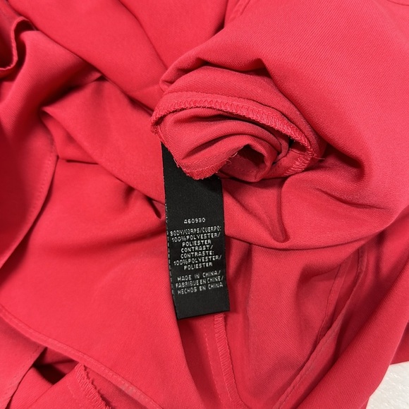 Jill Stuart Dress  Maxi Crepe Evening Gown Long Sleeveless Belted Red New 10 - Picture 10 of 11